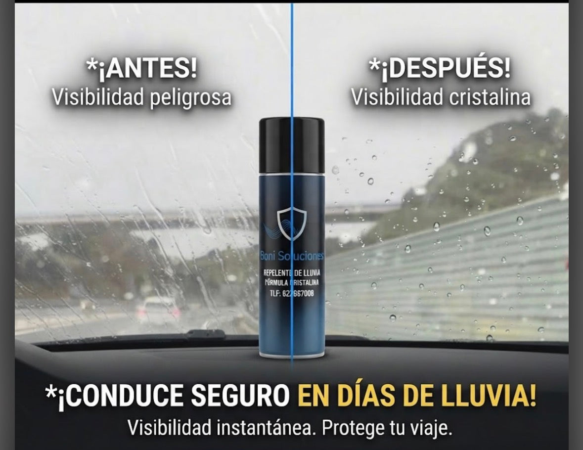 Repelente de Lluvia - Visibilidad Perfecta en Climas Adversos
