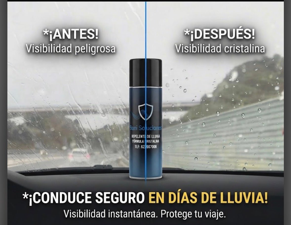 Repelente de Lluvia - Visibilidad Perfecta en Climas Adversos - Bonisoluciones
