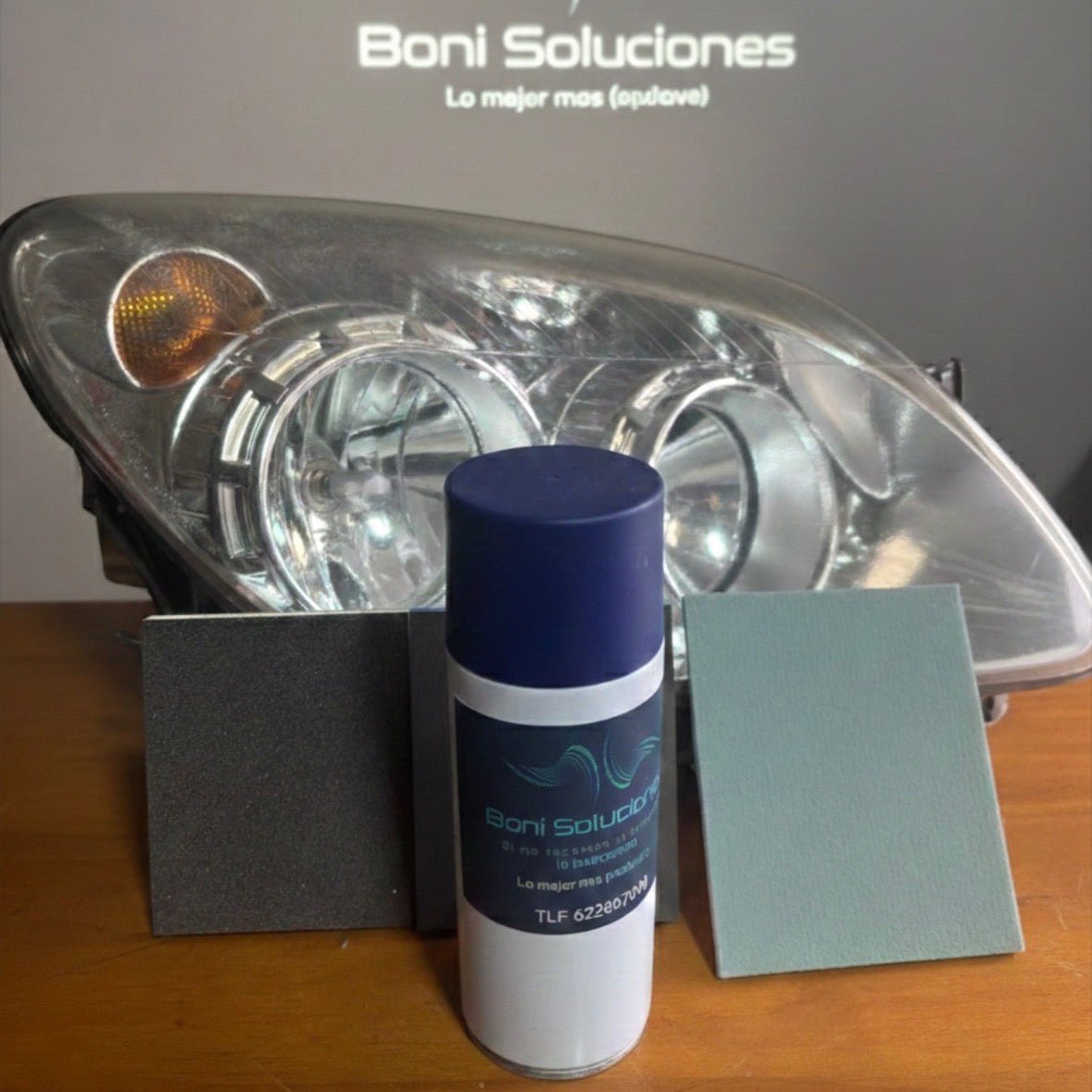 Kit pulido de faros con lijas -Bonisoluciones
