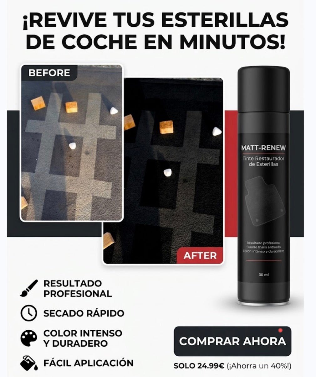 Tinte para esterillas de coche negro. - Boni Soluciones