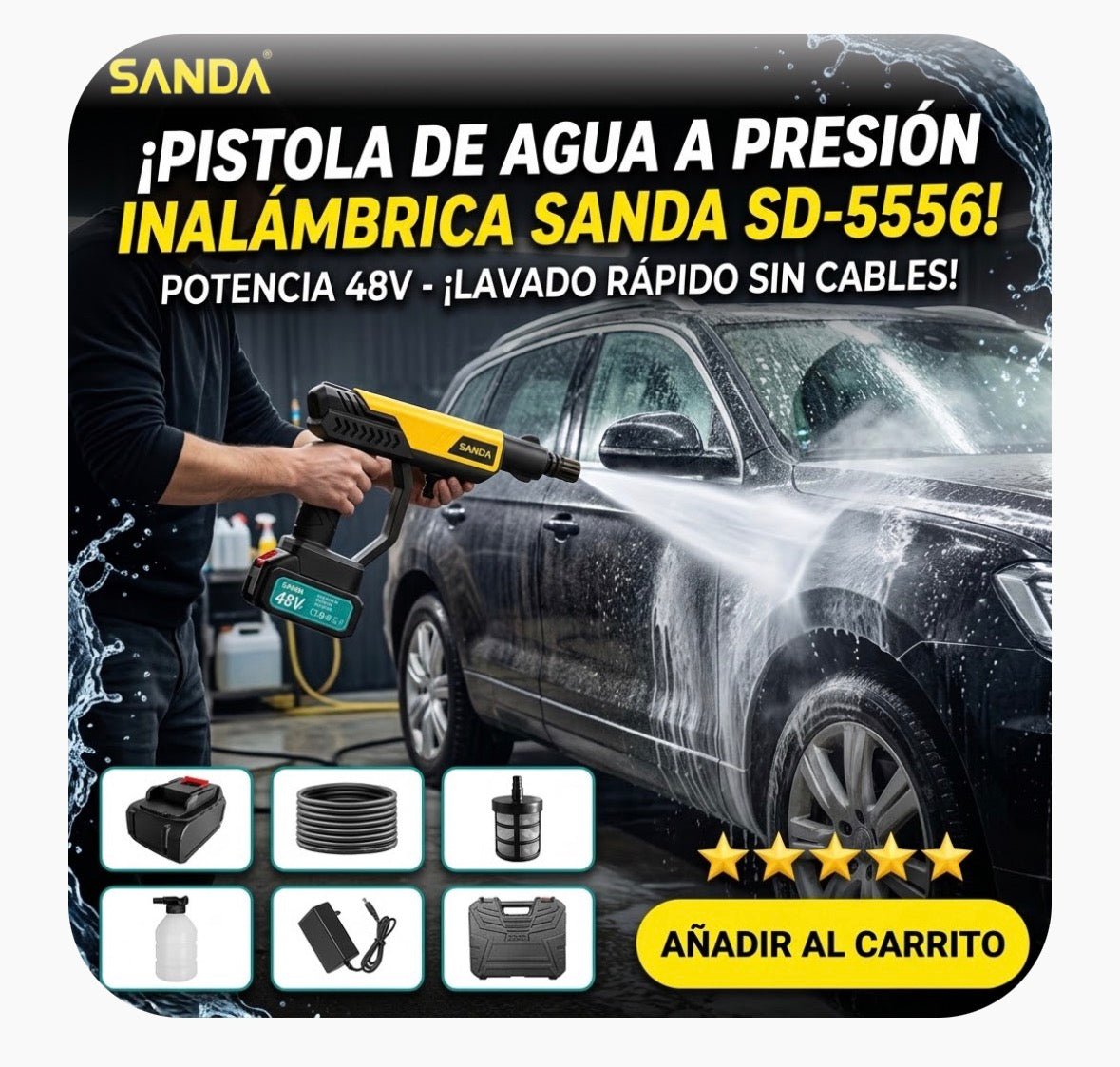Pistola de agua de lavado de coches - Boni Soluciones