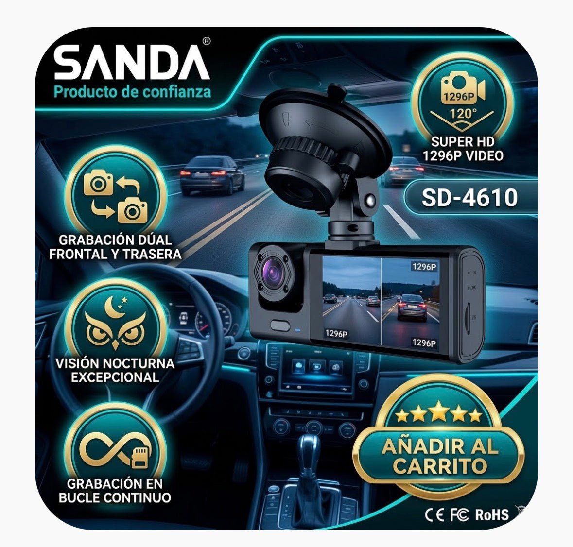Cámara de grabación continua para coche. - Boni Soluciones