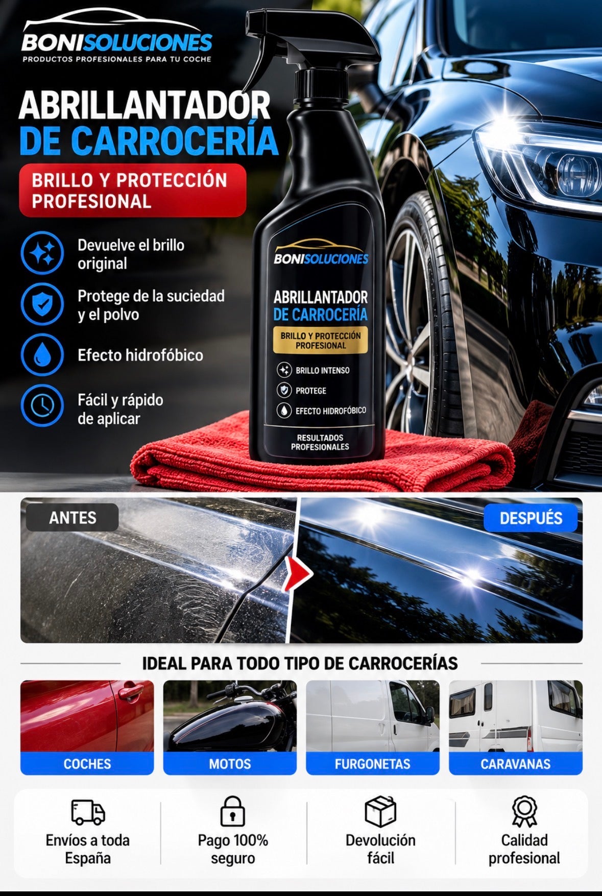 Abrillantador de coches - Boni Soluciones