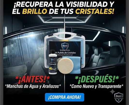 Pulidor de Cristales + Kit Esponja