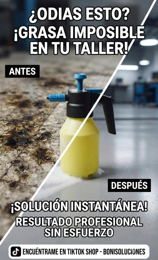 Limpiador jabonoso de suelos de taller
