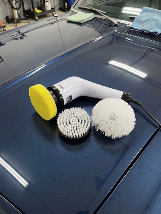 Máquina de pulido, lijado y encerado de coches a 12.000 RPM. Repara arañazos en la pintura del coche y elimina la película de aceite del parabrisas. - Boni Soluciones