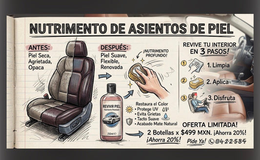 Nutriente de asientos de piel - Boni Soluciones